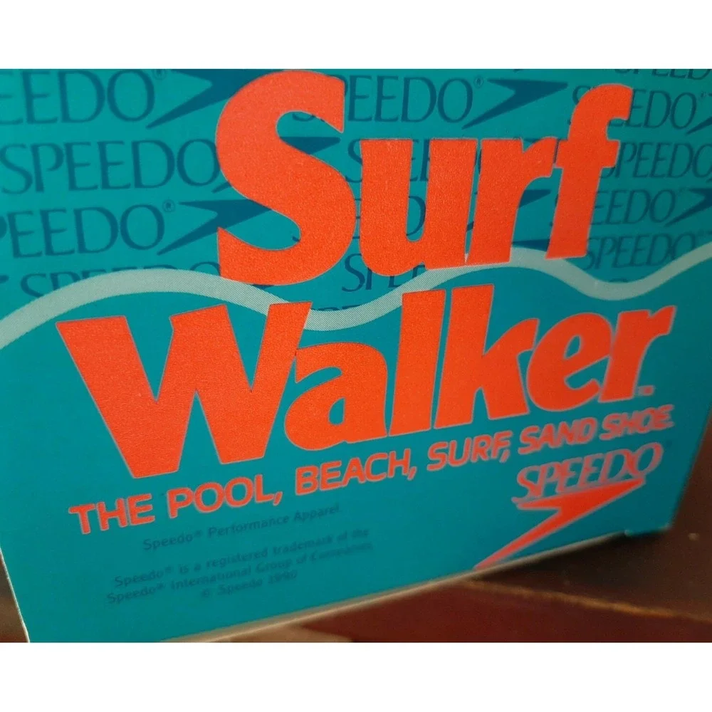 New in Box Men's Surfwalker Water Shoes‎ 1990's Green & Pink Size 10 Molson Beer